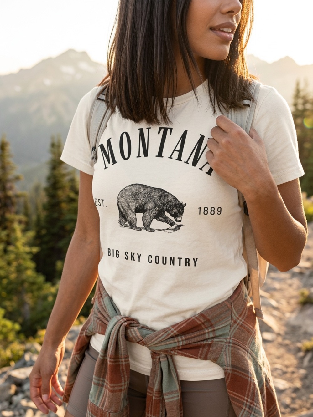 Montana Big Sky Country Vintage Graphic Tee Size Small